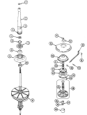 TRANSMISSION, DUAL DRIVE (SERIES 16) Diagram and Parts List for AW20N2V  Admiral Washer