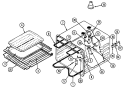 OVEN Diagram and Parts List for W2750B-C  Jenn-Air Wall Oven