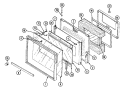 DOOR Diagram and Parts List for W2750B-C  Jenn-Air Wall Oven