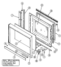 DOOR (UPPER) Diagram and Parts List for M167W  Jenn-Air Microwave