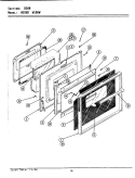 DOOR Diagram and Parts List for W106B  Jenn-Air Wall Oven