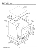 BODY Diagram and Parts List for W106B-C  Jenn-Air Wall Oven