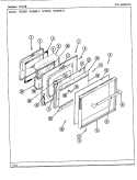 DOOR Diagram and Parts List for W206W  Jenn-Air Wall Oven