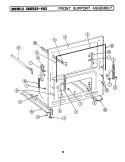 FRONT SUPPORT ASSEMBLY Diagram and Parts List for LCRG602  Maytag Range