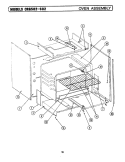 OVEN ASSEMBLY Diagram and Parts List for LCRG602  Maytag Range