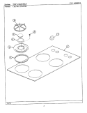TOP ASSEMBLY Diagram and Parts List for CSG700  Maytag Cooktop