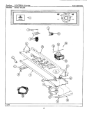 CONTROL PANEL Diagram and Parts List for LDE482  Maytag Dryer