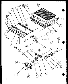 Divider Block And Controls Diagram and Parts List for TZI21Q2E-P1111714WE  Amana Refrigerator
