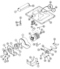 MOTOR DRIVE Diagram and Parts List for LDE7304AGE  Maytag Dryer