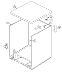 CABINET (AAE & AAM) Diagram and Parts List for LDGA200AAM  Admiral Dryer