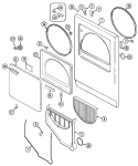 DOOR (AAE & AAM) Diagram and Parts List for LDGA200AAM  Admiral Dryer