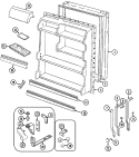 FRESH FOOD DOOR Diagram and Parts List for GT19A4XV  International Refrigerator