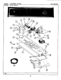 CONTROL PANEL Diagram and Parts List for DE712  Maytag Dryer