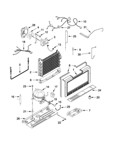 Unit Parts Diagram and Parts List for MZF34X16DW00  Maytag Freezer