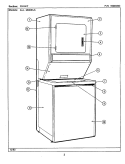 FRONT VIEW (LSE9900AEx) Diagram and Parts List for LSE9900ACE  Maytag Washer Dryer Combo