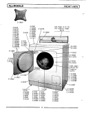 FRONT VIEW Diagram and Parts List for DE106  Maytag Dryer