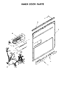 Inner Door Parts Diagram and Parts List for 66512776K315  Kenmore Dishwasher