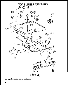 Top Burner Assembly Diagram and Parts List for SBK26FS5 P1142148NL Amana Range