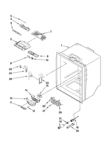 Refrigerator Liner Parts Diagram and Parts List for JFC2290VTB1  Jenn-Air Refrigerator