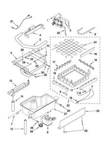 Evaporator, Ice Cutter Grid And Water Parts Diagram and Parts List for JIM158XXRS1  Jenn-Air Ice Maker