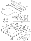 TOP Diagram and Parts List for LAT9824AGE  Maytag Washer