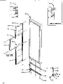 Door/hinge/trim Refrigerator Diagram and Parts List for SSD522SW-P1184702WW  Amana Refrigerator