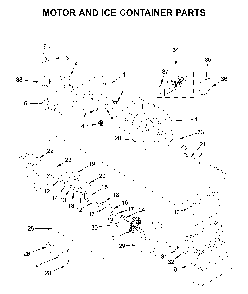 Motor And Ice Container Parts Diagram and Parts List for 1064651753713  Kenmore Refrigerator