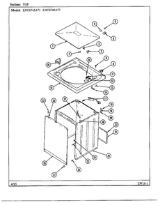 Top Diagram and Parts List for 6745A71  Norge Washer