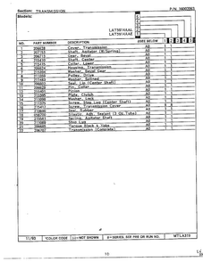 Transmission Page 2 Diagram and Parts List for 6359  Maytag Washer
