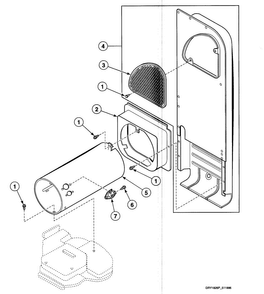 Duct Assy Diagram and Parts List for SSG009QF  Speed Queen Dryer