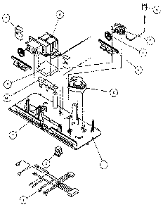Control Assembly Diagram and Parts List for TXI22R-P1168004W  Amana Refrigerator