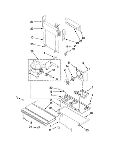 Unit Parts Diagram and Parts List for MFI2665XEW1  Maytag Refrigerator