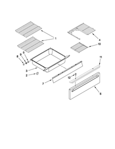 Drawer And Rack Parts Diagram and Parts List for MGS5875BDS22  Maytag Range