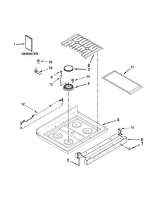 Cooktop Parts Diagram and Parts List for MGR8850DS0  Maytag Range