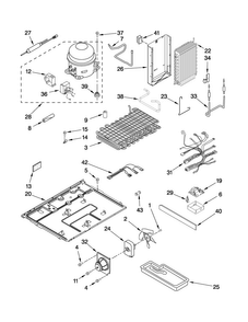 Unit Parts Diagram and Parts List for JCD2395WES00  Jenn-Air Refrigerator