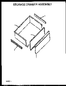 Storage Drawer Assembly Diagram and Parts List for ARR623L-P1130983NL  Amana Range