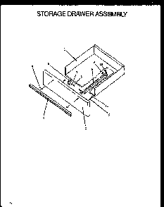 Storage Door Assembly Diagram and Parts List for SBE22AX P1142412NL Amana Range