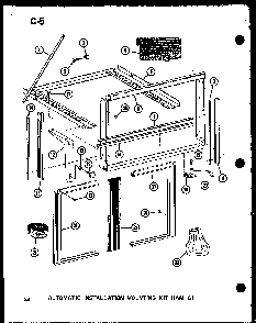 Automatic Installation Mounting Diagram and Parts List for ES9-2MS P54974-46R Amana Air Conditioner