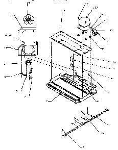 Compressor Compartment Diagram and Parts List for TJ18R8L-P1181715WL  Amana Refrigerator