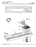 CONTROL PANEL Diagram and Parts List for WU285  Maytag Dishwasher