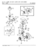 BLOWER / AIR INLET & WATER LEVEL FLOAT Diagram and Parts List for WU285  Maytag Dishwasher