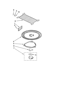 Turntable Parts Diagram and Parts List for AMV2174VAS0  Amana Microwave