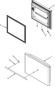 Freezer Door Diagram and Parts List for JBL2086HES0  Maytag Refrigerator