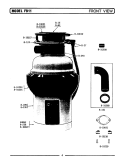 FRONT VIEW (FB21) Diagram and Parts List for FB21  Maytag Food Waste Disposer