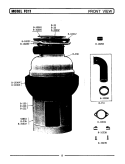 FRONT VIEW (FC21) Diagram and Parts List for FC6  Maytag Food Waste Disposer
