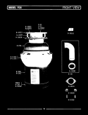 FRONT VIEW (FC11) Diagram and Parts List for FC6  Maytag Food Waste Disposer