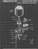 STATR, ROTOR, RELAY, CPTR, BELL (FC6, 11, 21) Diagram and Parts List for FC6  Maytag Food Waste Disposer