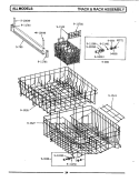 TRACK & RACK ASSEMBLY Diagram and Parts List for WU700  Maytag Dishwasher