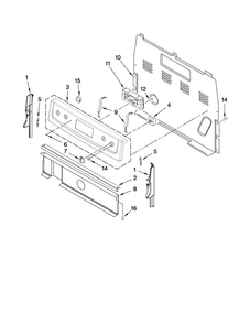 Control Panel Parts Diagram and Parts List for MER7662WT0  Maytag Range