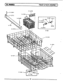 TRACK & RACK ASSEMBLY Diagram and Parts List for WU701  Maytag Dishwasher